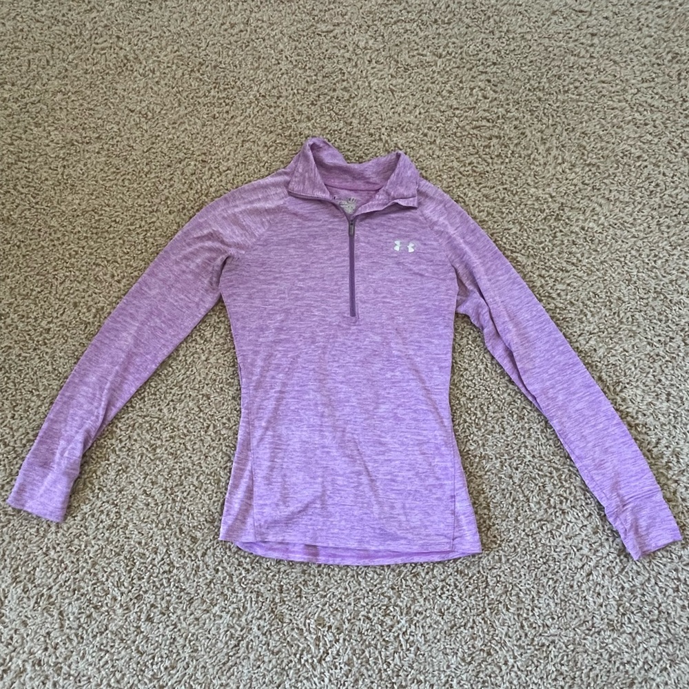 Under Armour Purple Long Sleeve Quarter-Zip Pullover